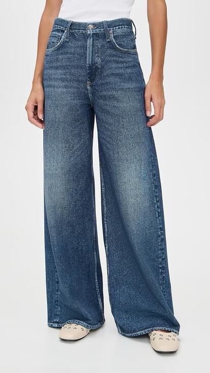 rag & bone Pants - Rag And Bone Miramar Sophie Wide Leg Cotton Printed Denim Size 27 Venice Wash
